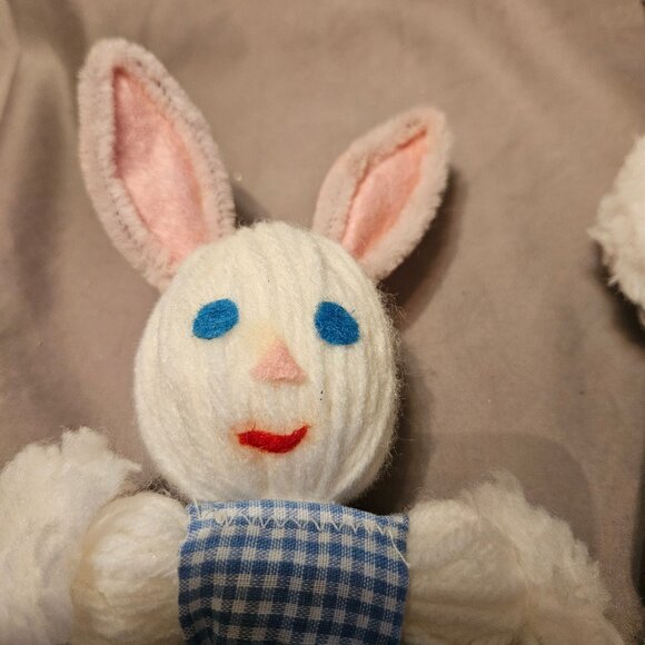 Handmade yarn bunny duo (item #2669) - Picture 6 of 7